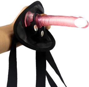 Real 19cm double head strapless feeling with adjustable elastic band and universal waistline material for portable adult toys  Waterproof and Eas